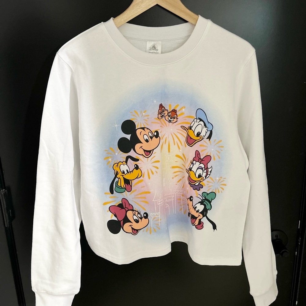 Disney Sensational Six Mickey Minnie Goofy Donald Daisy Sweatshirt Pullover